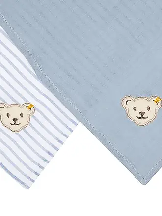 STEIFF | Lange à langer en mousseline pour bébé, lot de 2 | hellblau